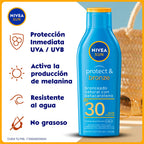 BRONCEADOR NIVEA SUN PROTECT BRONZE SPF 30 FRASCO 200 ML