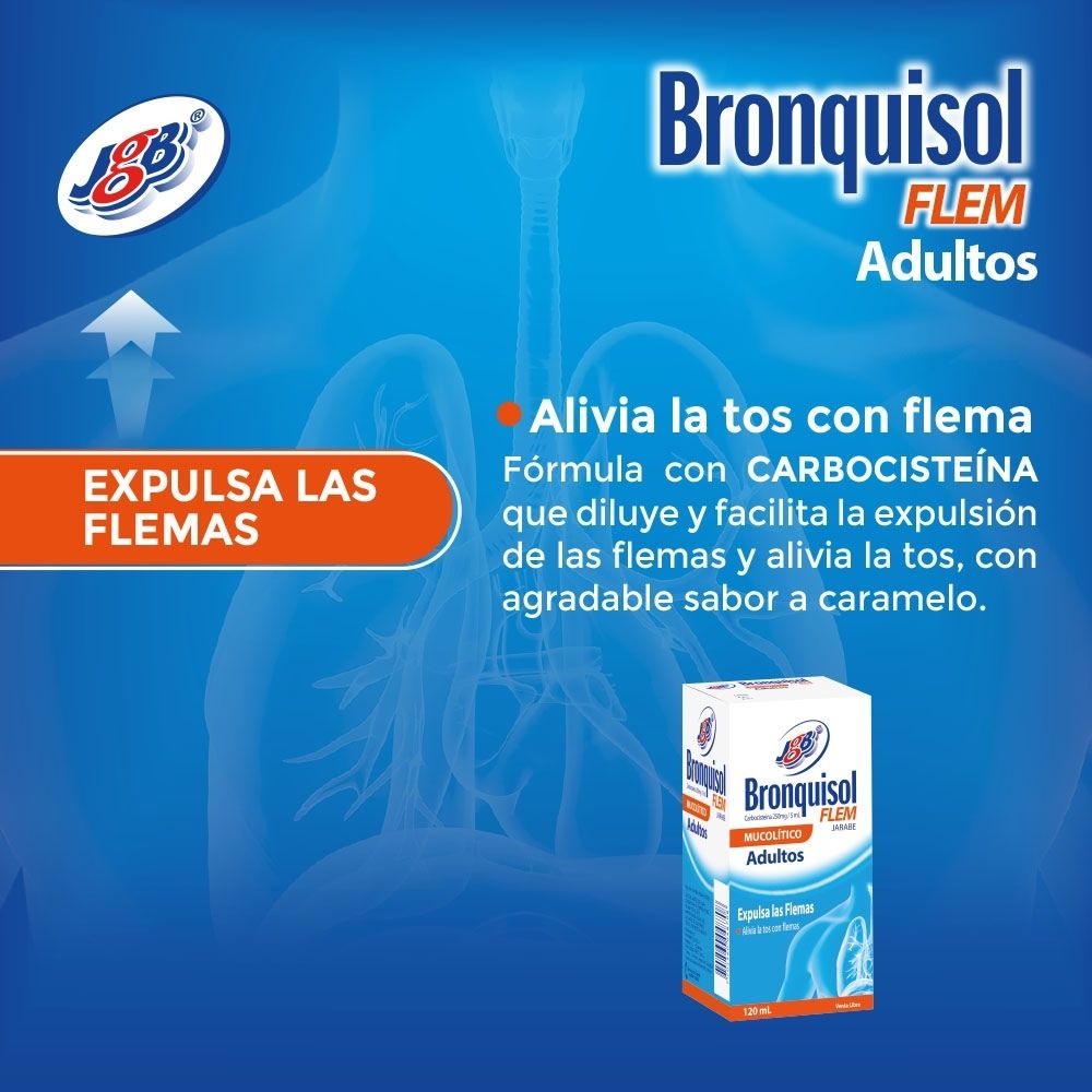 BRONQUISOL FLEMA ADULTOS JARABE FRASCO 120 ML