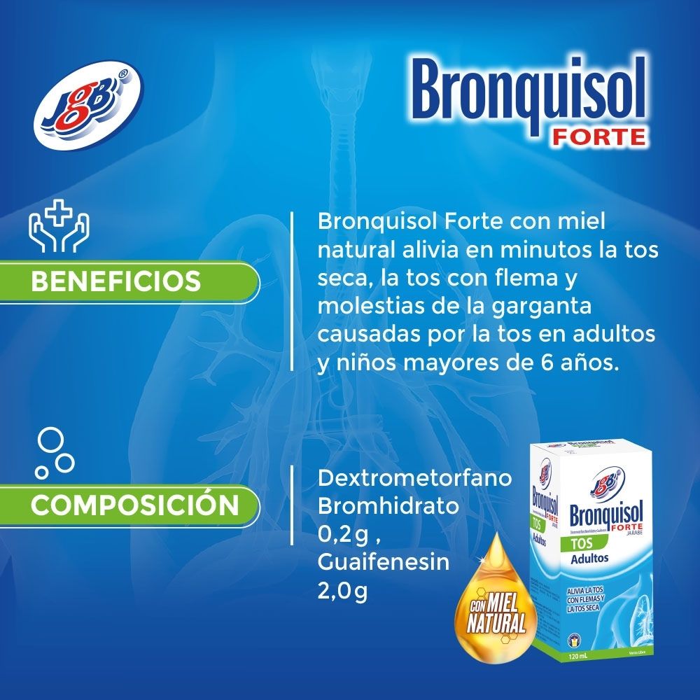 BRONQUISOL TOS SECA ADULTO JARABE FRASCO 120 ML