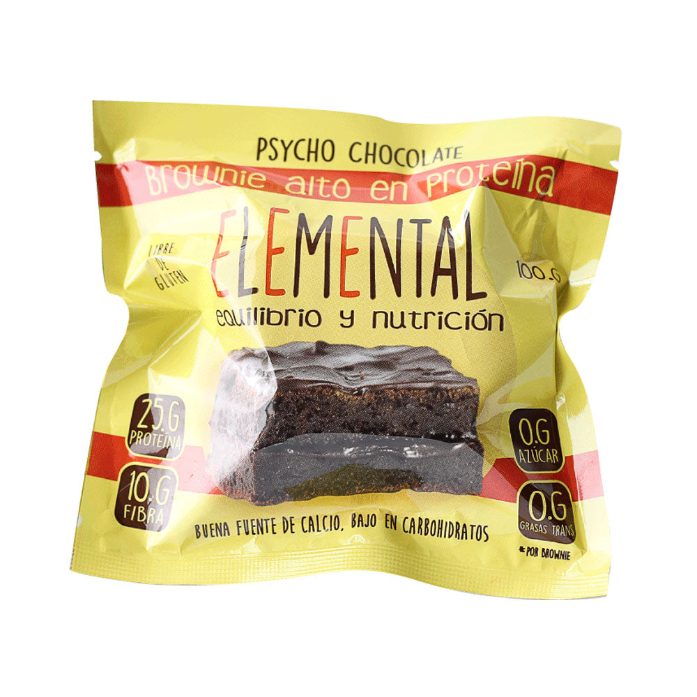 BROWNIE PROTEINA ELEMENTAL PSYCHO CHOCOLATE BOLSA 100 G