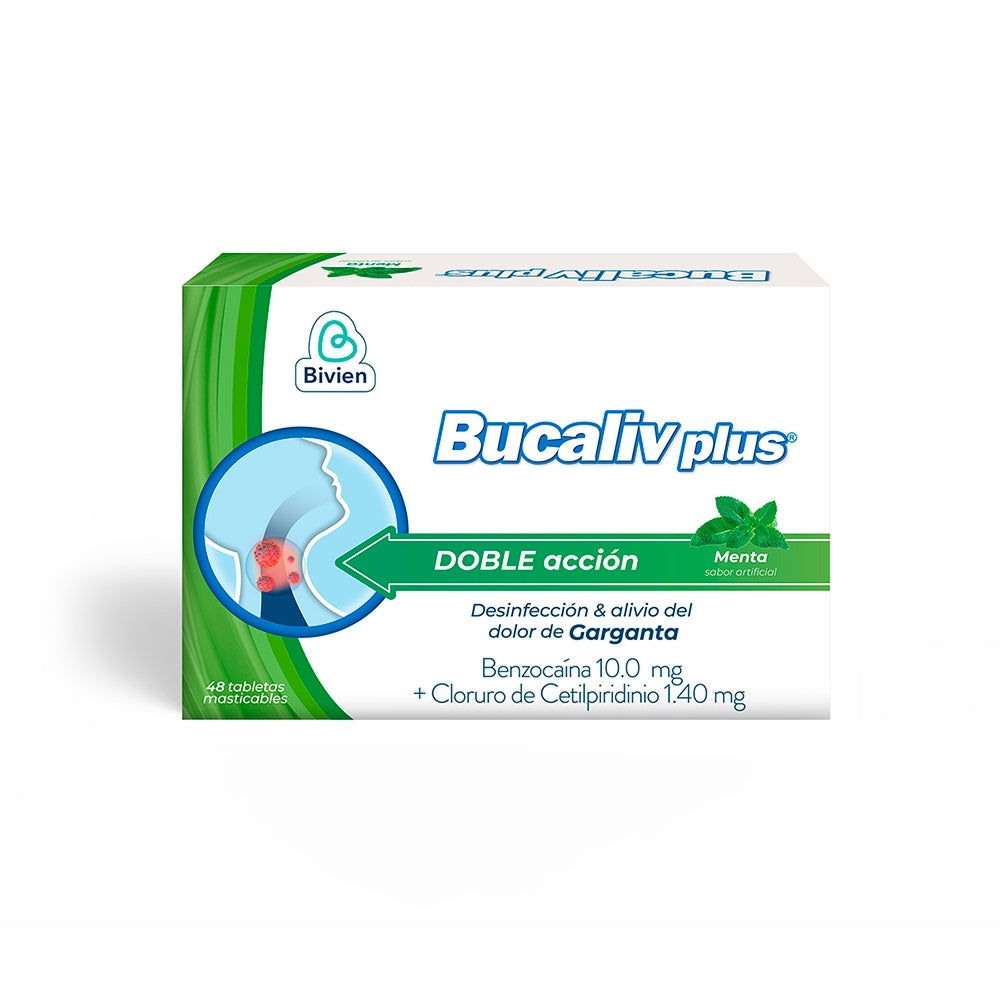 BUCALIV PLUS TABLETAS MENTA CAJA X 48 UNDS