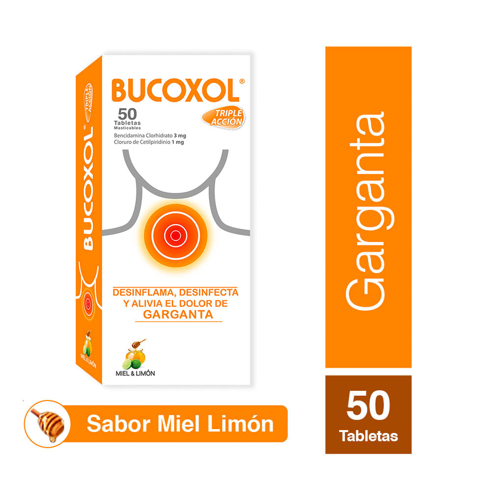 BUCOXOL MIEL Y LIMON T. MASTICABLES CAJA X 50 UNDS