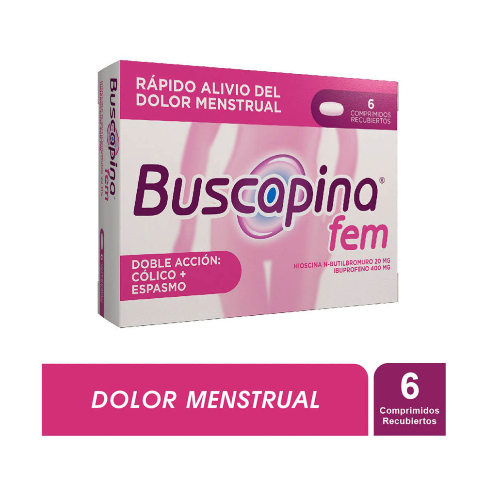 BUSCAPINA FEM COMPRIMIDOS CAJA X 6 UNDS