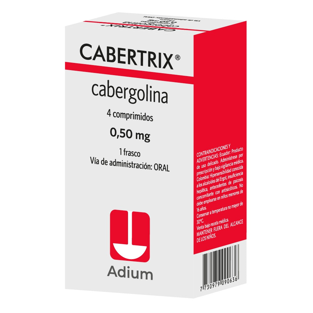 CABERTRIX (RG) COMPRIMIDOS 0.50 MG CAJA 4