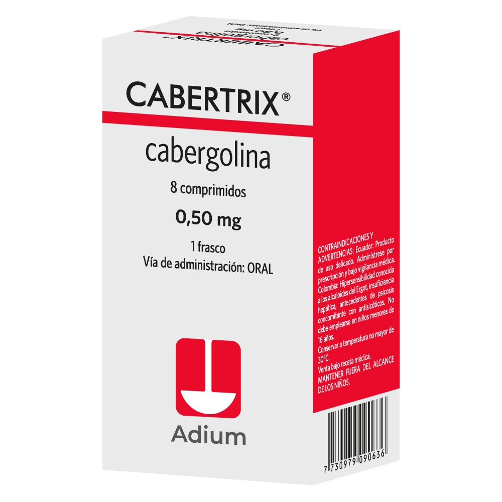 CABERTRIX (RG) COMPRIMIDOS 0.50 MG CAJA X 8 UNDS