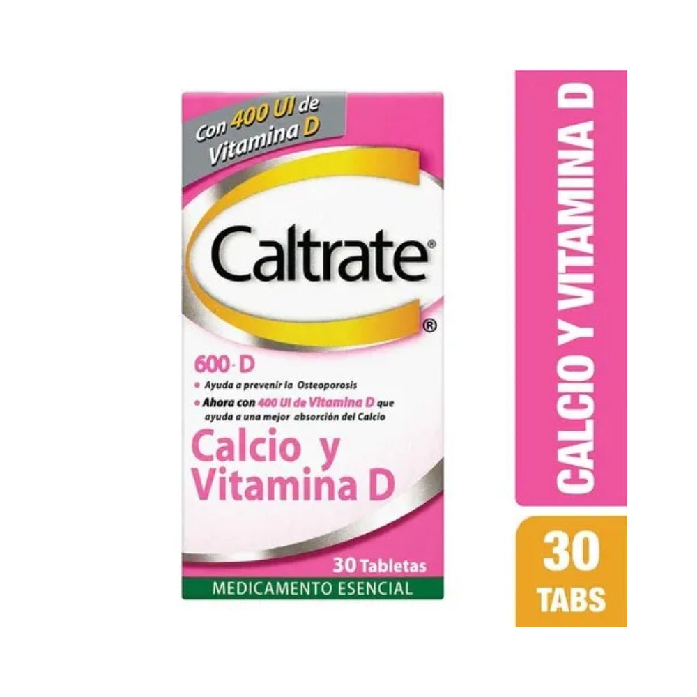 CALTRATE D TABLETAS 600 MG CAJA X 30 UNDS
