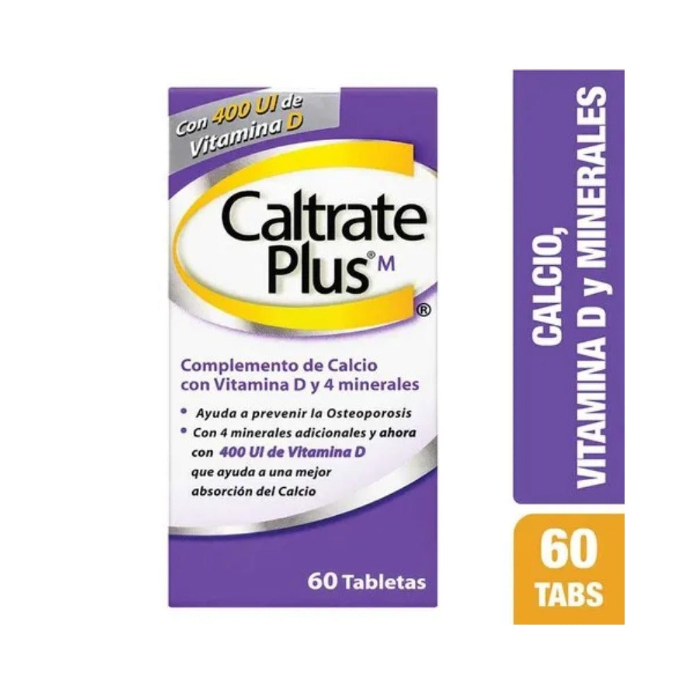CALTRATE PLUS TABLETAS 600 MG CAJA X 60 UNDS