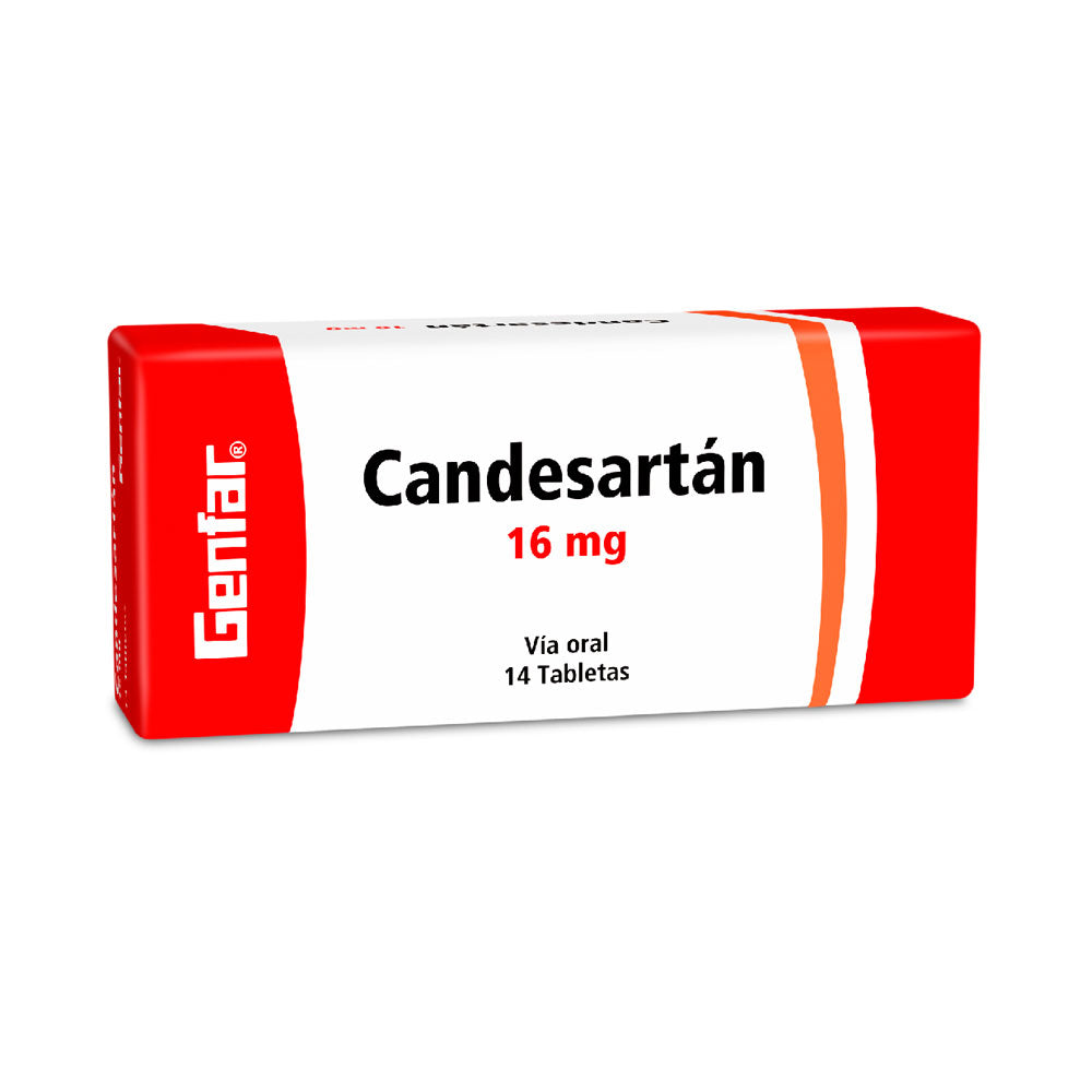 CANDESARTAN GENFAR (RG) TABLETAS 16 MG CAJA X 14 UNDS