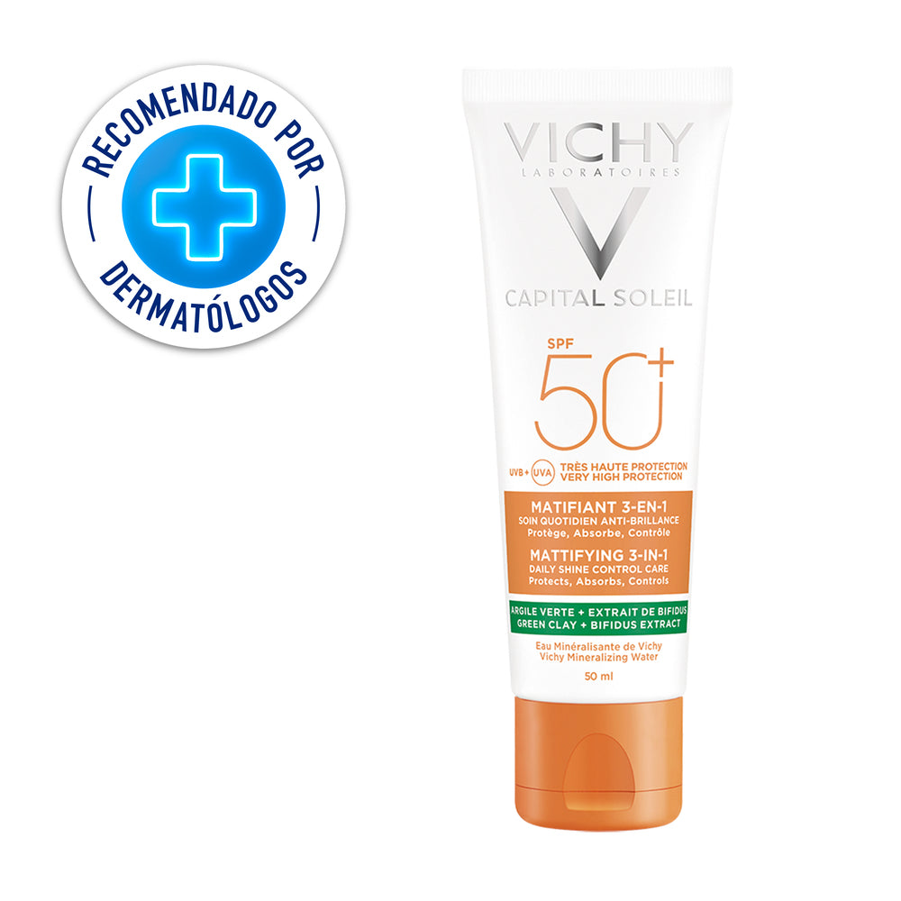CAPITAL SOLEIL MATIFIANT 3EN1 SPF 50 FRASCO 50 ML