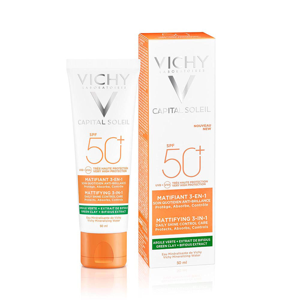 CAPITAL SOLEIL MATIFIANT 3EN1 SPF 50 FRASCO 50 ML