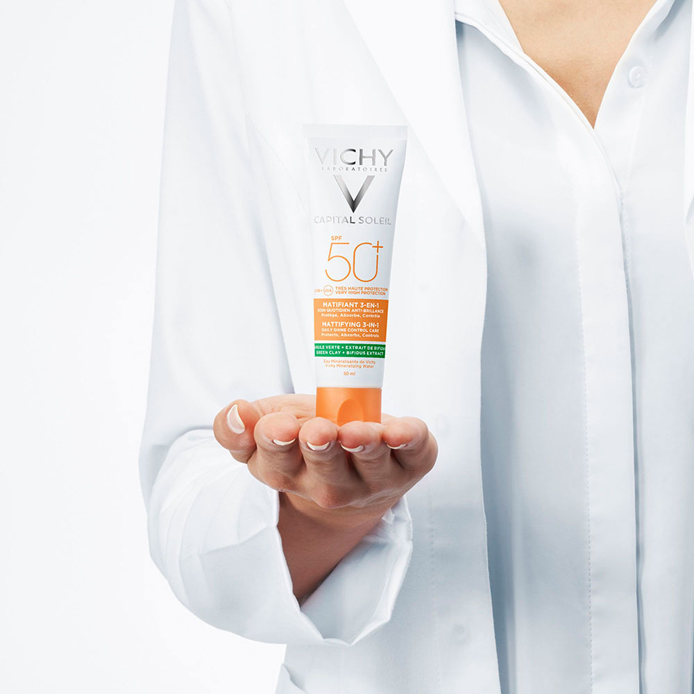CAPITAL SOLEIL MATIFIANT 3EN1 SPF 50 FRASCO 50 ML