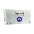 CAPTOPRIL MK TABLETAS 25 MG CAJA X 30 UNDS