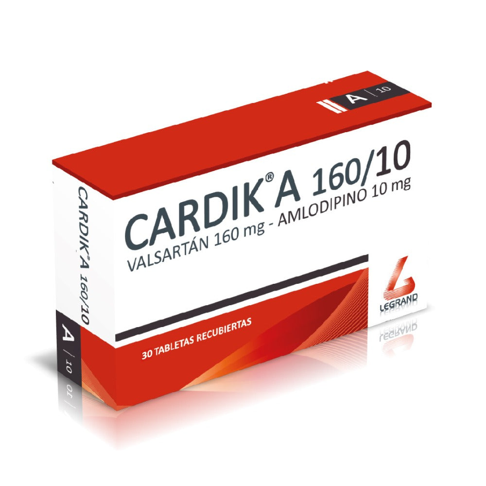 CARDIK A (RG) TABLETAS 160 MG/10 MG CAJA X 30 UNDS