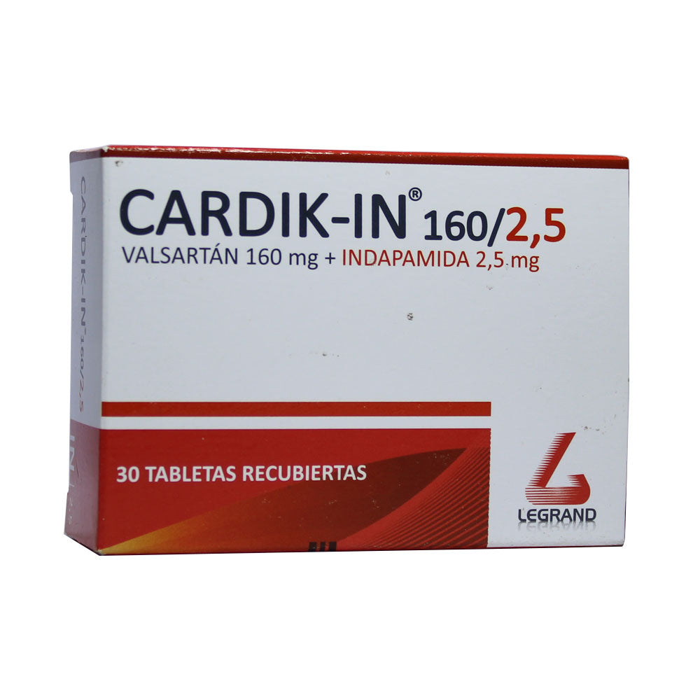 CARDIK IN TABLETAS 160MG/2,5MG CAJA X 30 UNDS
