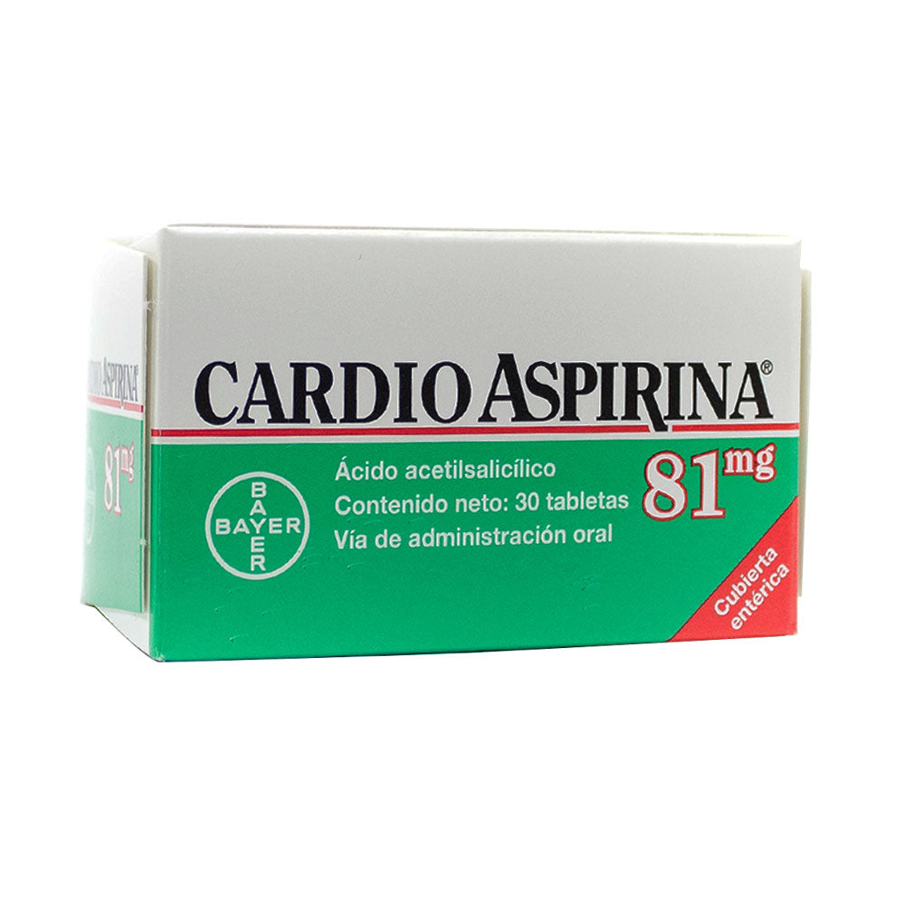 CARDIOASPIRINA TABLETAS 81 MG CAJA X 30 UNDS