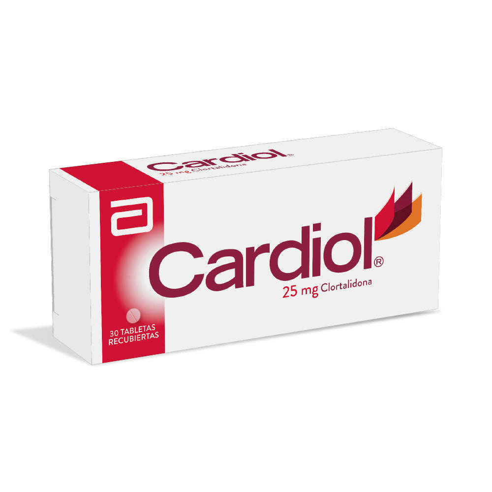 CARDIOL TABLETAS 25 MG CAJA X 30 UNDS