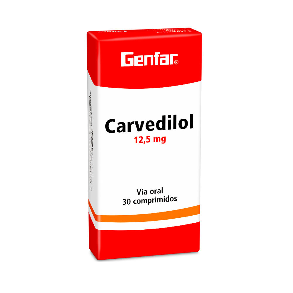 CARVEDILOL WINTHROP (RG) TABLETAS 12.5MG CAJA X 30 UNDS