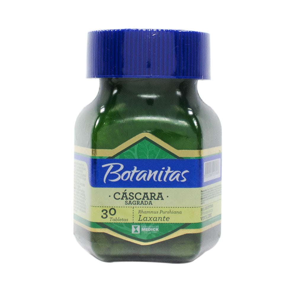 CASCARA SAGRADA BOTANITAS TABLETAS FRASCO X 30 UNDS
