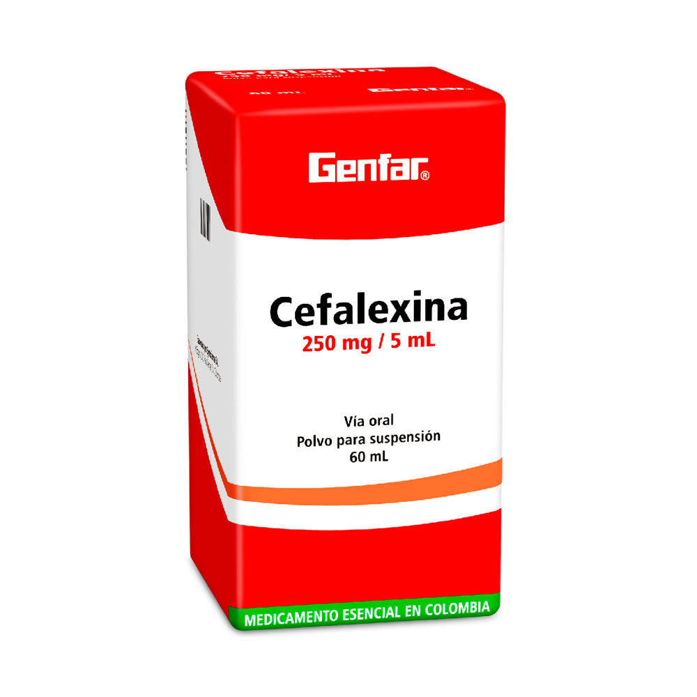 CEFALEXINA GENFAR JARABE 250 MG CAJA 60 ML