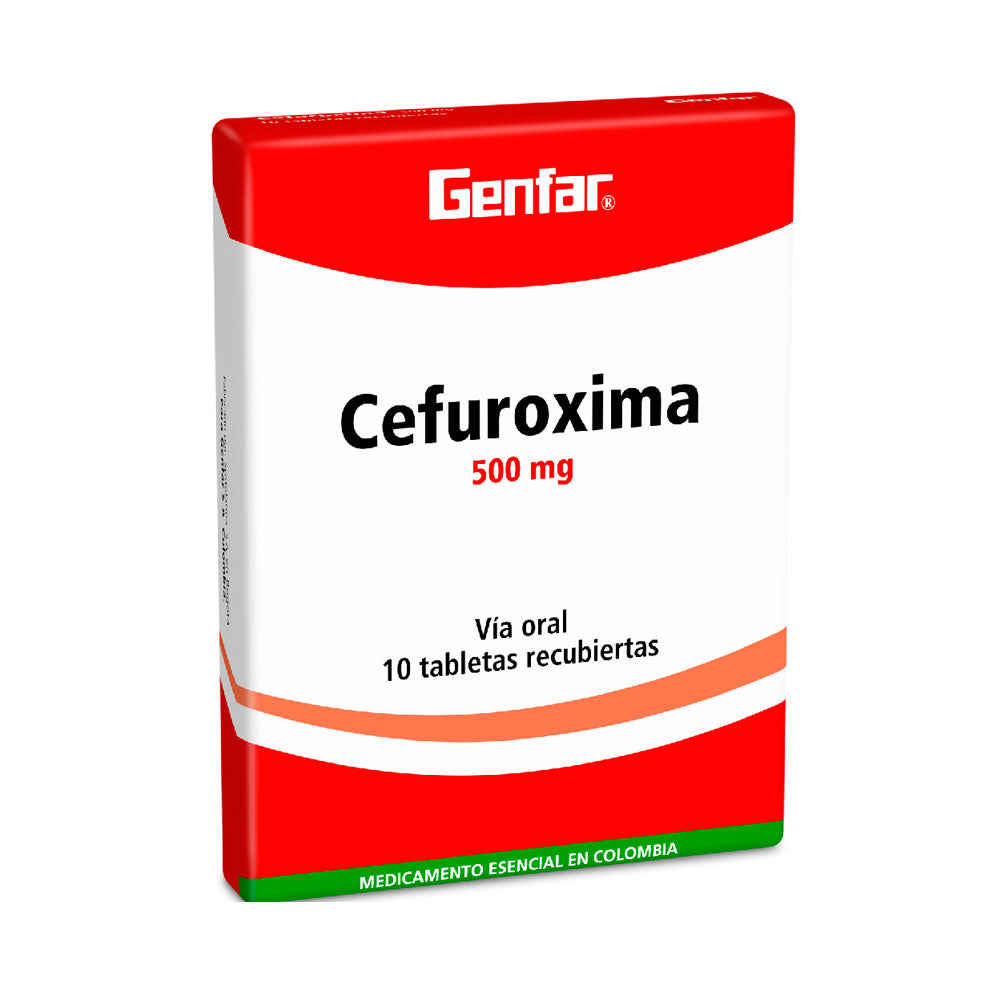 CEFUROXIMA (RG) TABLETAS RECUBIERTAS 500 MG CAJA X 10 UNDS