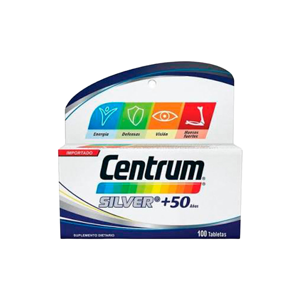 CENTRUM SILVER +50 AÑOS TABLETAS CAJA X 100 UNDS