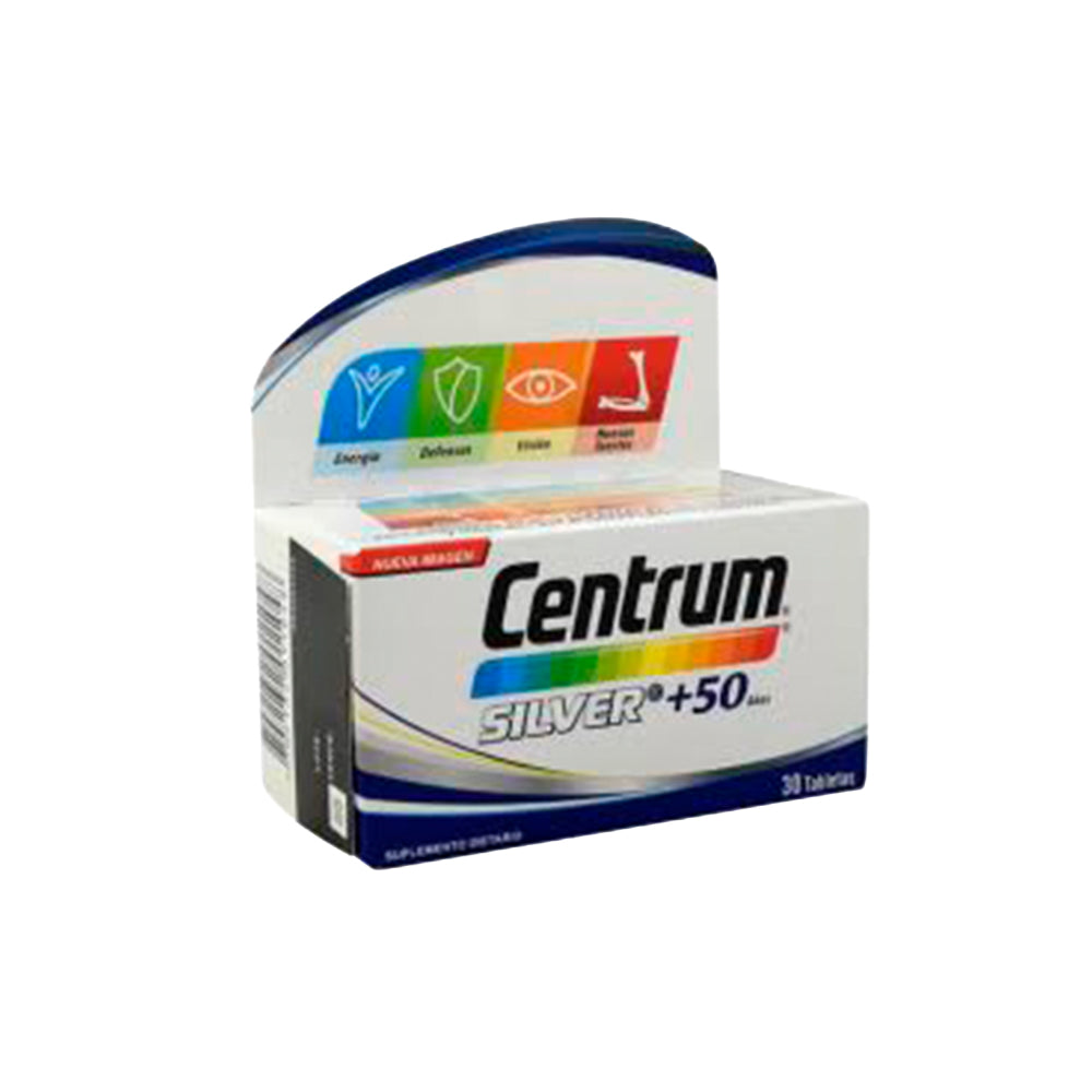 CENTRUM SILVER +50 AÑOS TABLETAS CAJA X 30 UNDS