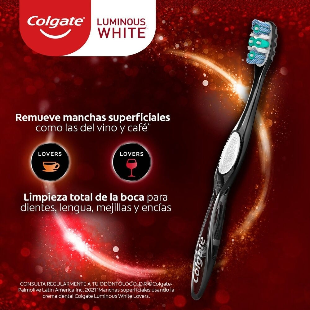 CEPILLO DENTAL COLGATE 360 LUMINOUS WHITE LOVERS CAFE-VINO X 2 UNDS