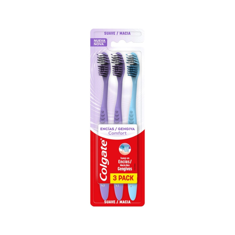 CEPILLO DENTAL COLGATE ENCIAS CONFORT SUAVE X 3 UNDS