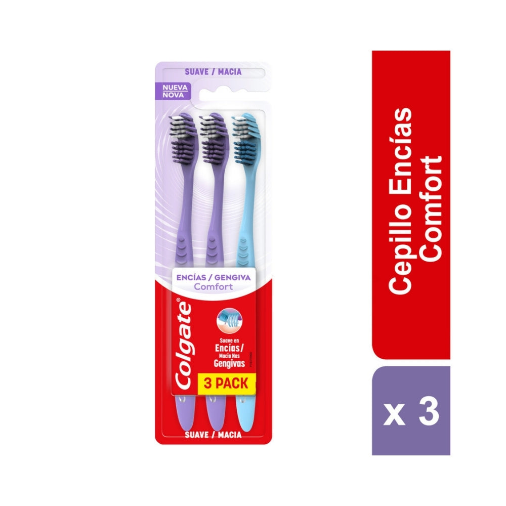 CEPILLO DENTAL COLGATE ENCIAS CONFORT SUAVE X 3 UNDS