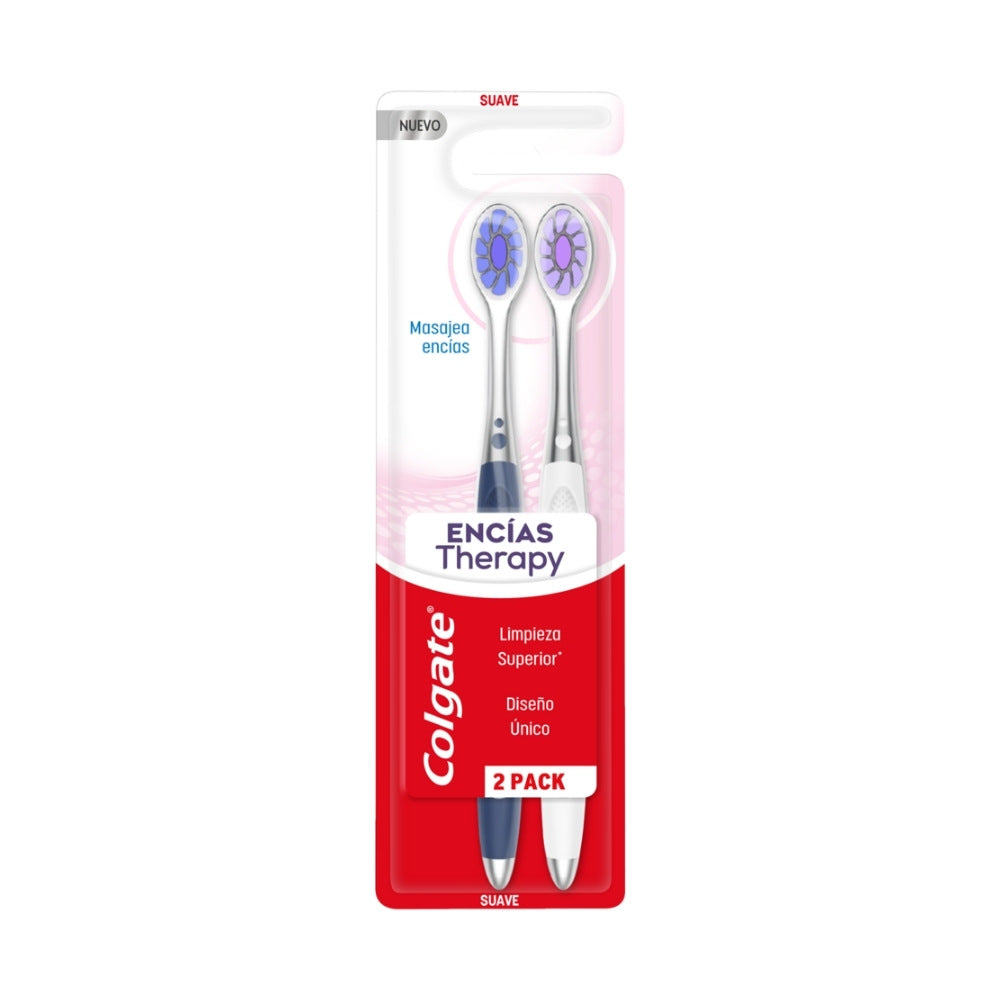CEPILLO DENTAL COLGATE ENCIAS TERAPHY SUAVE X 2 UNDS