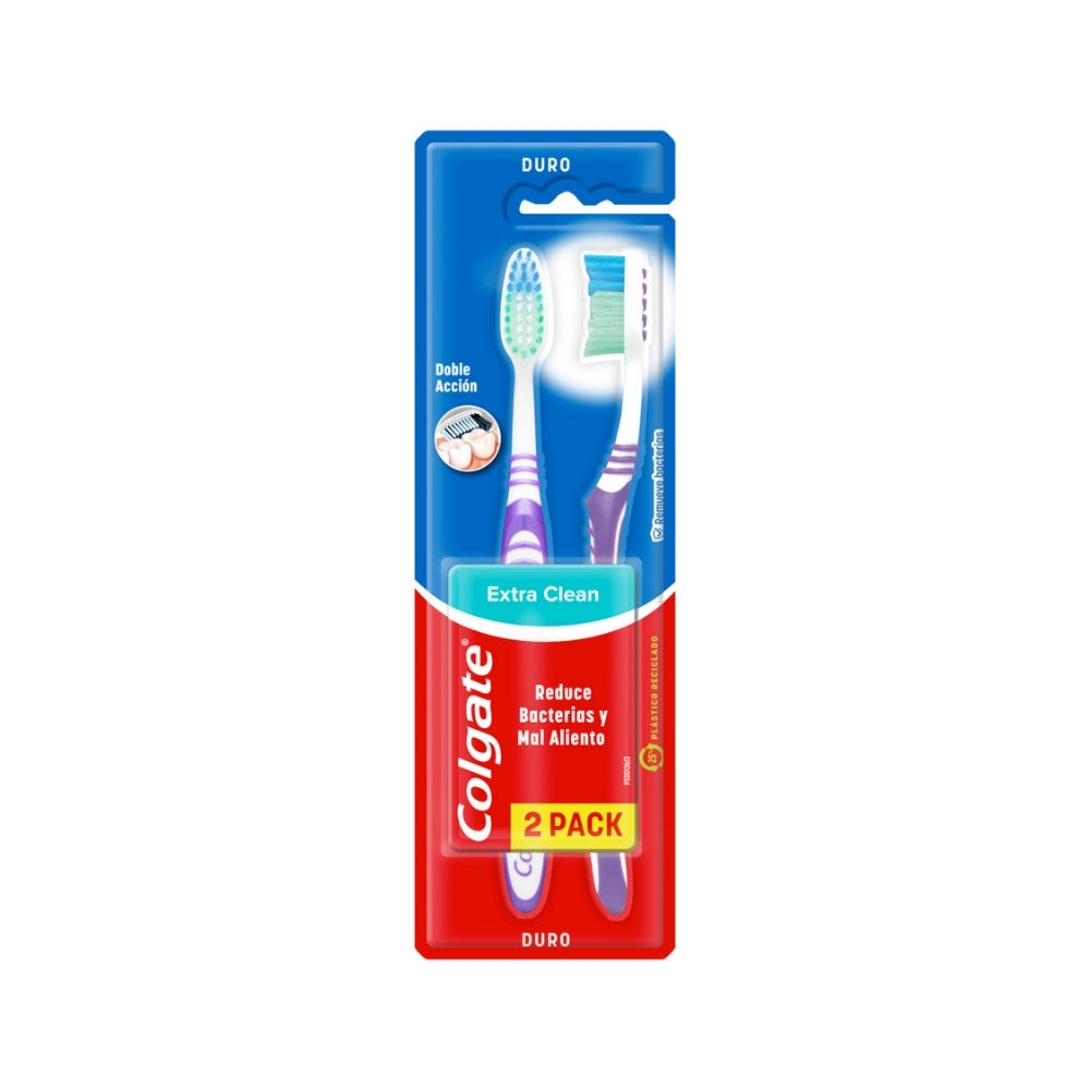 CEPILLO DENTAL COLGATE EXTRA CLEAN DURO X 2 UNDS