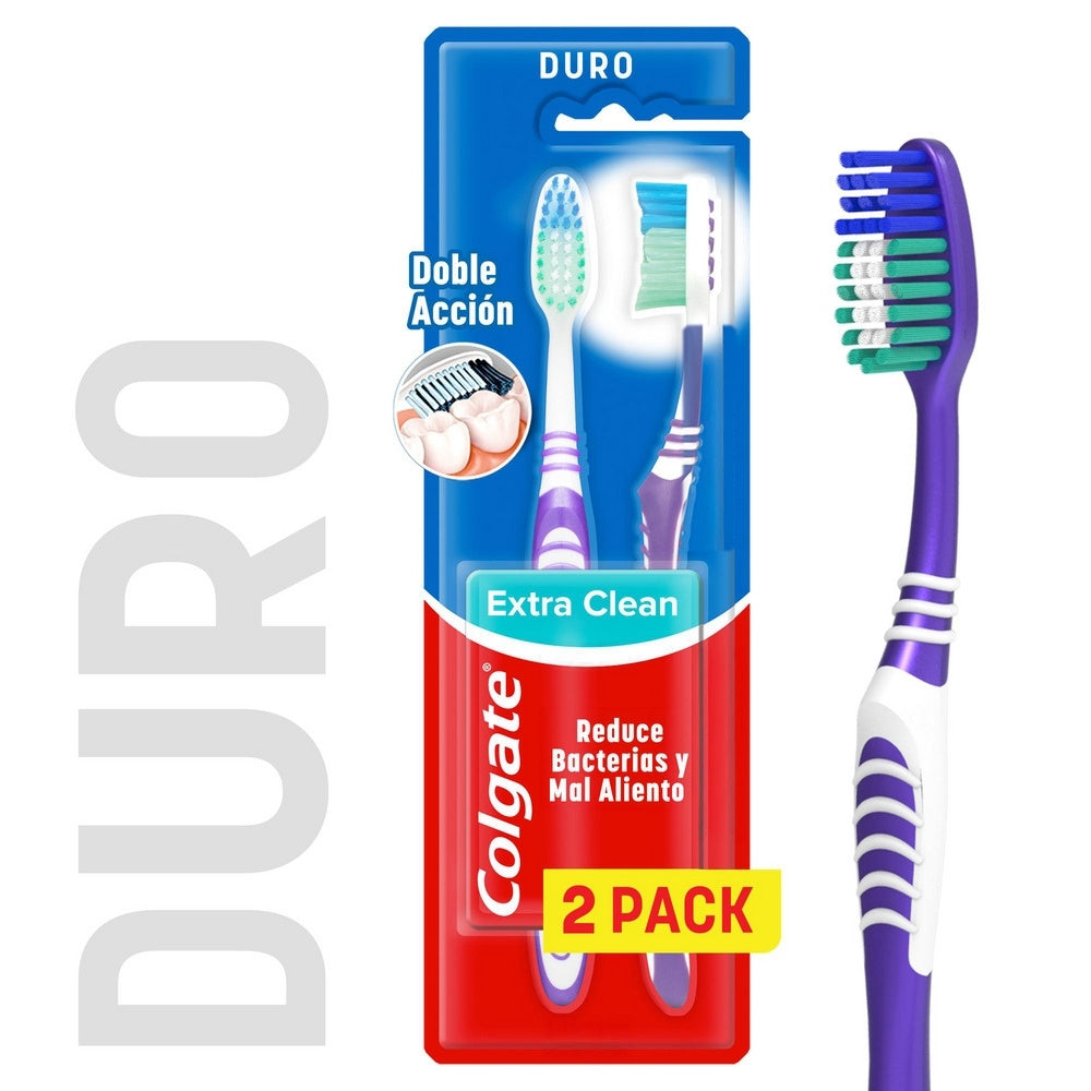 CEPILLO DENTAL COLGATE EXTRA CLEAN DURO X 2 UNDS