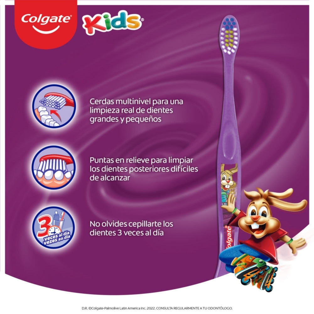 CEPILLO DENTAL COLGATE KIDS 5+ AÑOS EXTRA SUAVE X 1 UND