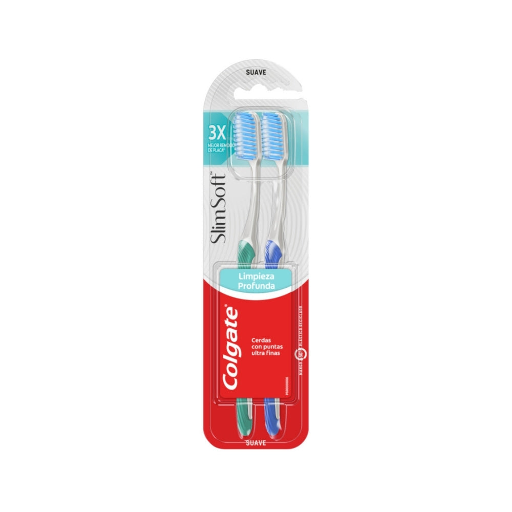 CEPILLO DENTAL COLGATE SLIM SOFT SUAVE X 2 UNDS