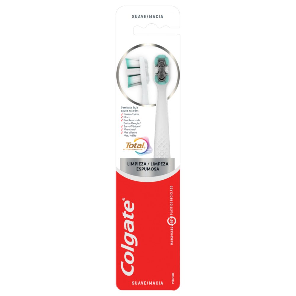 CEPILLO DENTAL COLGATE TOTAL SUAVE PREVENCION ACTIVA X 2 UNDS