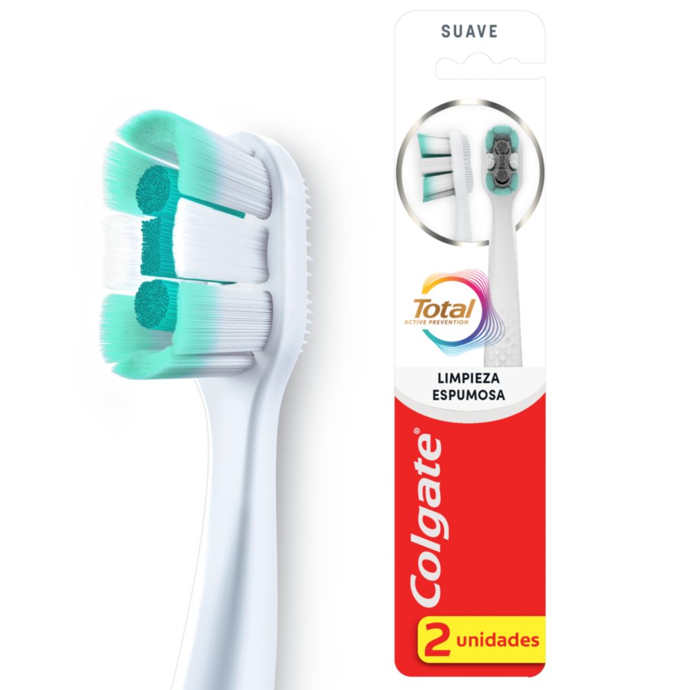 CEPILLO DENTAL COLGATE TOTAL SUAVE PREVENCION ACTIVA X 2 UNDS