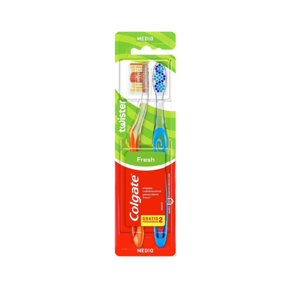 CEPILLO DENTAL COLGATE TWISTER MEDIO X 2 UNDS