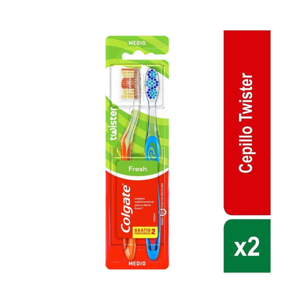 CEPILLO DENTAL COLGATE TWISTER MEDIO X 2 UNDS