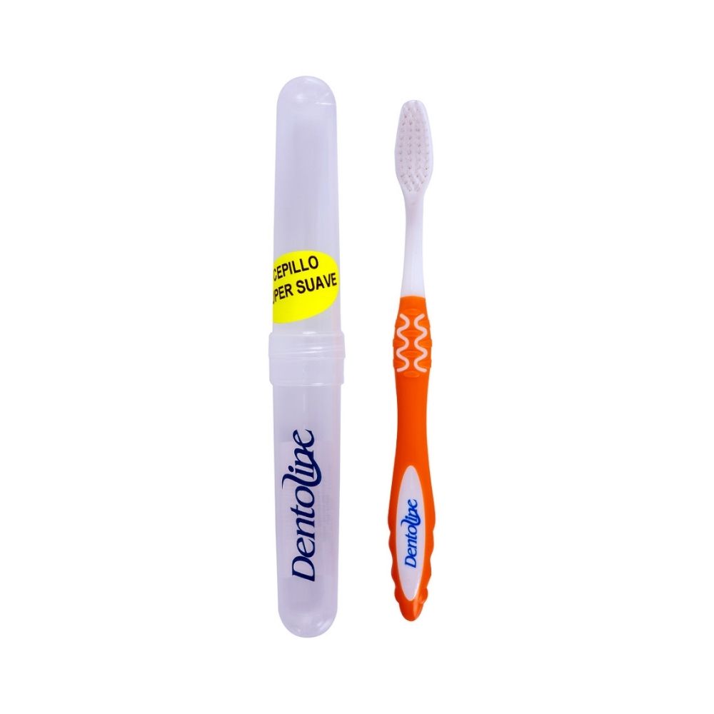 CEPILLO DENTAL DENTOLINE CERDA SUPER SUAVE ESTUCHE X 1 UND