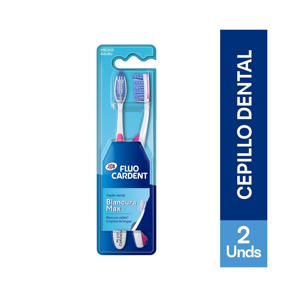 CEPILLO DENTAL FLUOCARDENT BLANCURA MAX X 2 UNDS