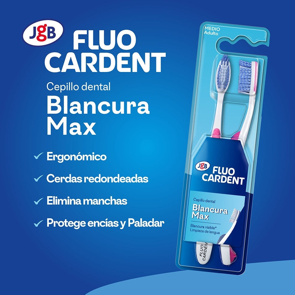 CEPILLO DENTAL FLUOCARDENT BLANCURA MAX X 2 UNDS