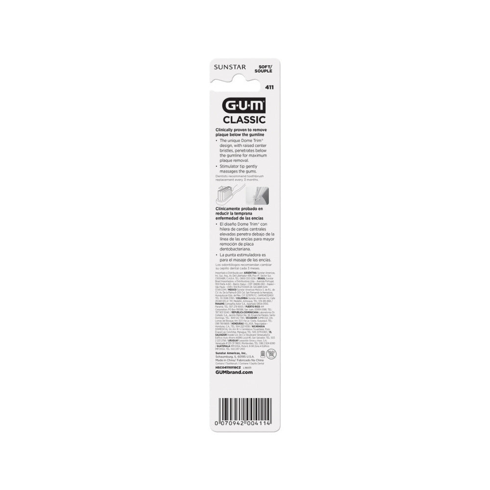 CEPILLO DENTAL GUM 411 CLASSIC X 1 UND