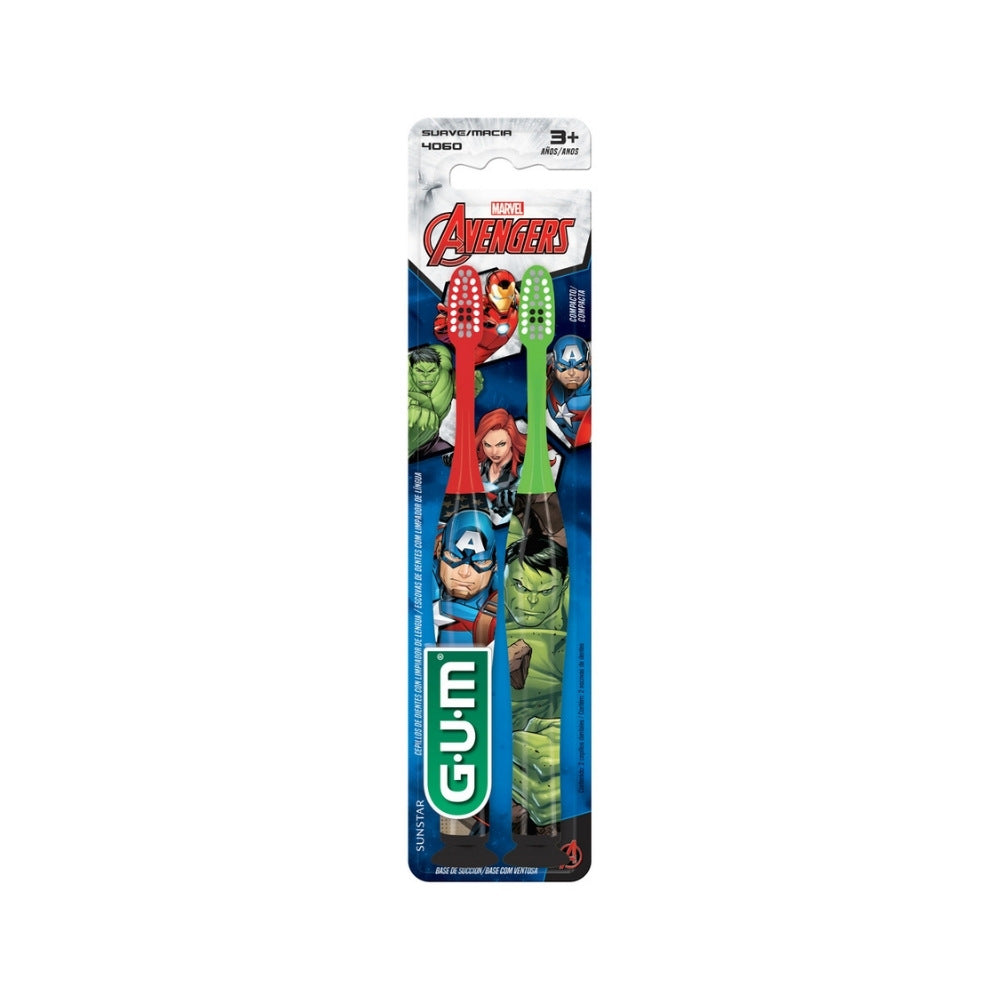CEPILLO DENTAL GUM AVENGERS MANUAL X 2 UNDS