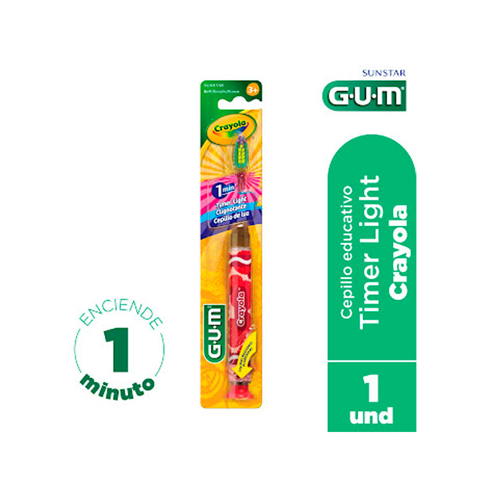 CEPILLO DENTAL GUM TIMER LIGHT CRAYOLA+++ X 1 UND