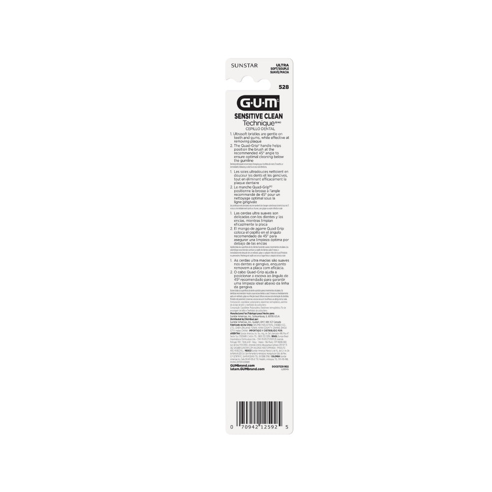 CEPILLO DENTAL GUM-528 SENSITIVE CLEAN X 1 UND