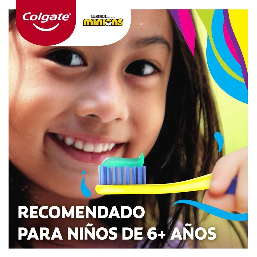 CEPILLO DENTAL NIÑOS COLGATE MINIONS/AGNES 6+ AÑOS X 2 UNDS