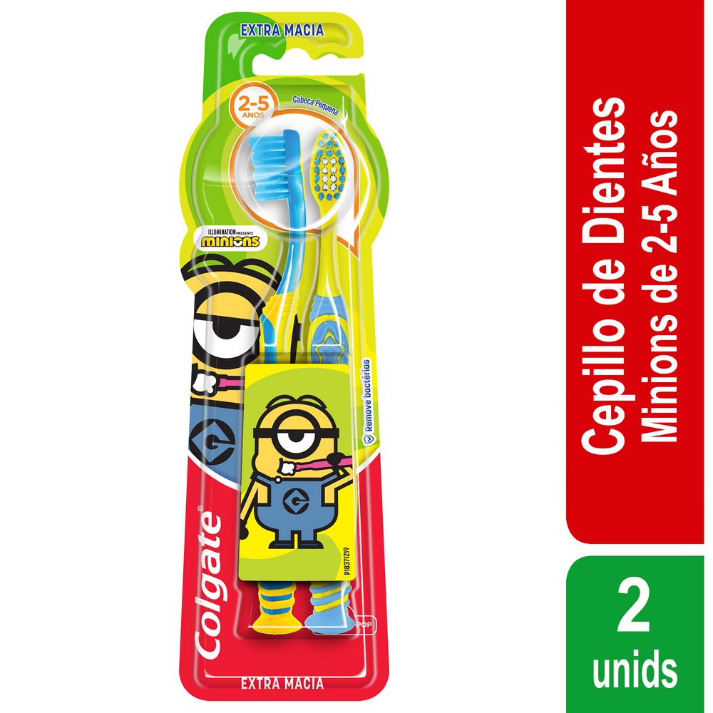 CEPILLO DENTAL NIÑOS COLGATE SMILES 2-5 AÑOS EXTRA SUAVE X 2 UNDS