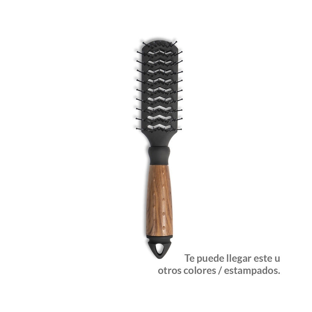 CEPILLO SHOCK ESQUELETO NEGRO MANGO MADERA X 1 UND