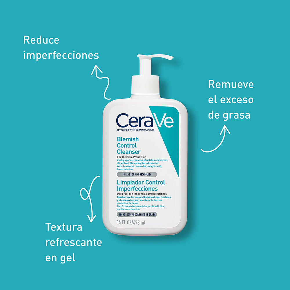 CERAVE LIMPIADOR CONTROL IMPERFECCIONES FRASCO 473 ML