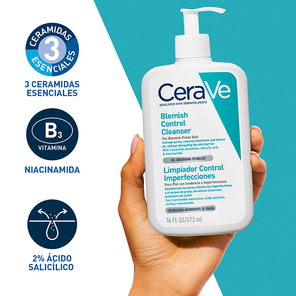 CERAVE LIMPIADOR CONTROL IMPERFECCIONES FRASCO 473 ML